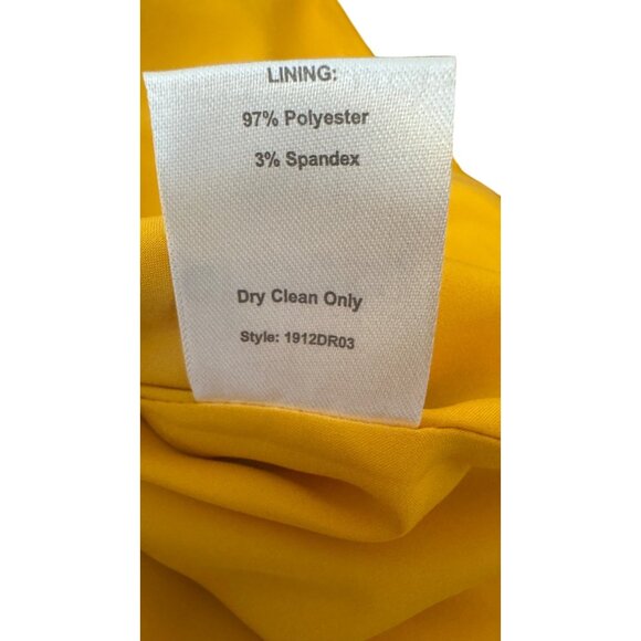 NWT Choosy Yellow/Gold Wrap Dress Size 2 Puff Sleeves & Button Cuffs - Picture 9 of 16